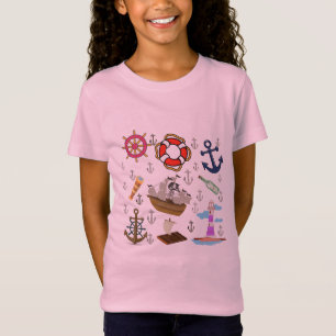 Fun Ocean Icons for Kids – Cute & Minimal Sea Desi T-Shirt