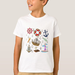 Fun Ocean Icons for Kids – Cute & Minimal Sea  T-Shirt