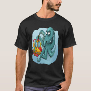 FUN OCTOPUS OCTOPUS DIVER PERISCOPE UNDERWATER SUB T-Shirt