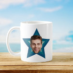 Fun Office CUSTOM Photo Cutout Retro Star Humour Coffee Mug<br><div class="desc">Caffeinate with laughter! This bespoke custom mug transforms your morning routine into a hilarious throwback. Picture your face (or pet, maybe the boss? ) peeking over a retro star cutout, beaming with caffeine-fuelled sass. Every sip whispers, "Work can wait, let's get groovy! To get the cutout effect please use a...</div>