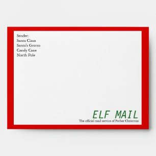 Fun Official Nice List Santa Claus Envelope