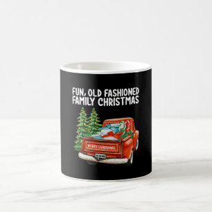 Fun Old Fashioned Family Christmas Truck Tree Coffee Mug