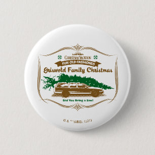 Fun Old-Fashioned Griswold Family Christmas 6 Cm Round Badge