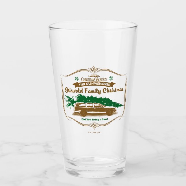 Fun Old-Fashioned Griswold Family Christmas Glass (Front)