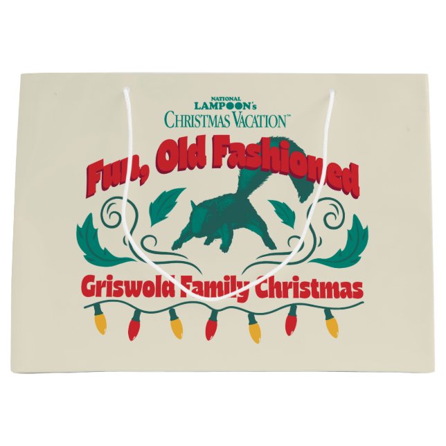 Fun, Old Fashioned Griswold Family Christmas Large Gift Bag (Front)