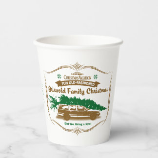 Fun Old-Fashioned Griswold Family Christmas Paper Cups