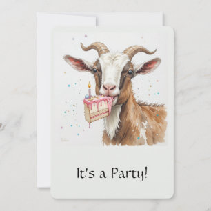 Fun "Old Goat" Over the Hill Birthday Invite