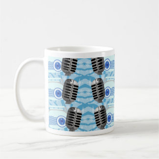 Fun Oldies Style Vintage Microphone Retro Art Coffee Mug