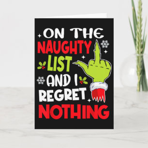 Fun On The List Of Naughty And I Regret Nothing Ch Card