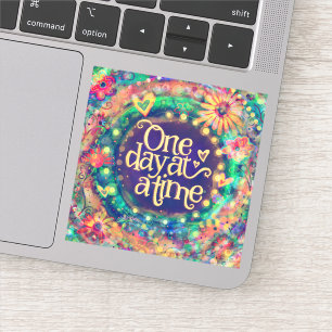 Fun One Day at a Time Whimsical Floral Inspirivity