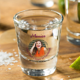 Fun "One Shot Closer To Genious" Photo  Glass