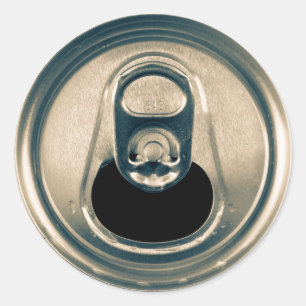 Fun Open Soda Can Top Classic Round Sticker