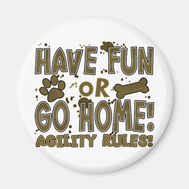 Fun or Home Dog Agility Magnet (Front)