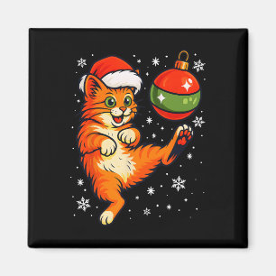 Fun Orange Cat Humor Christmas Ornament Footll Soc Magnet