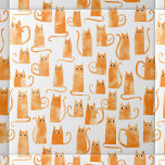 Fun Orange Cat Tile<br><div class="desc">Cute little watercolor orange ginger cats. Original art by Nic Squirrell. Perfect for animal lovers.</div>