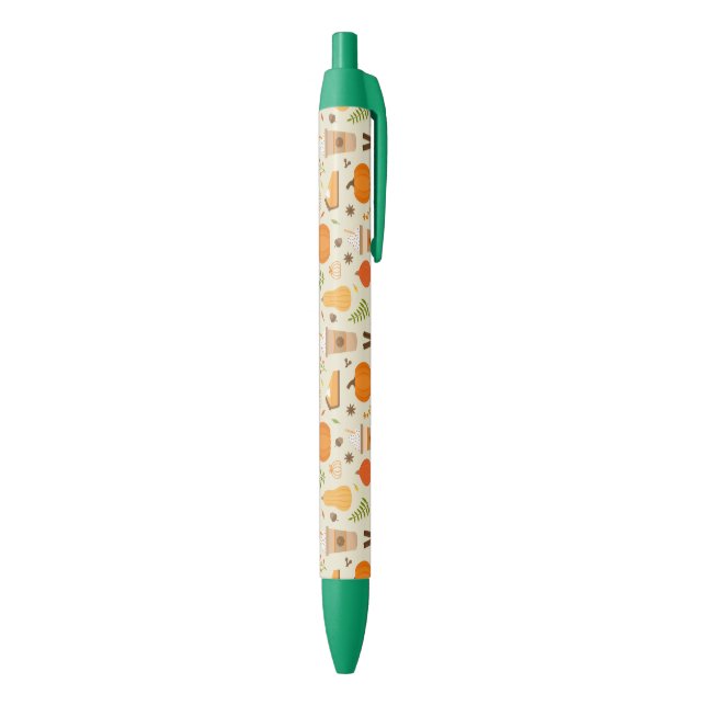 Fun Orange Fall Pattern Black Ink Pen (Bottom (Vertical))