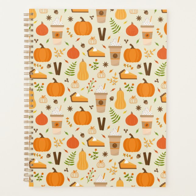 Fun Orange Fall Pattern Planner (Front)