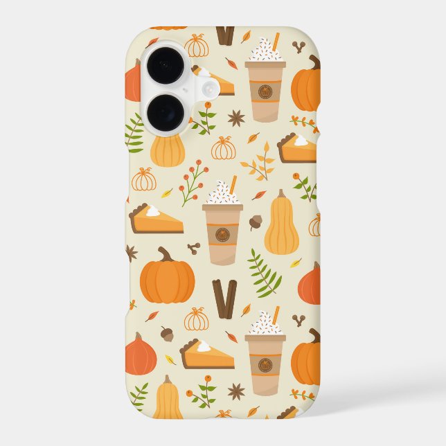 Fun Orange Fall Pattern Samsung Galaxy S21 Case (Back)