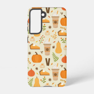 Fun Orange Fall Pattern Samsung Galaxy Case