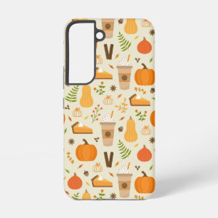 Fun Orange Fall Pattern Samsung Galaxy Case