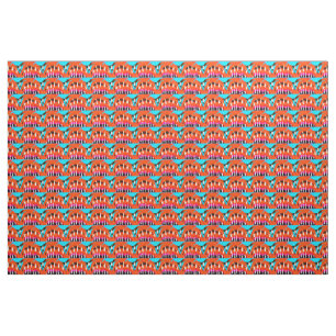Fun orange fashion pattern fabric