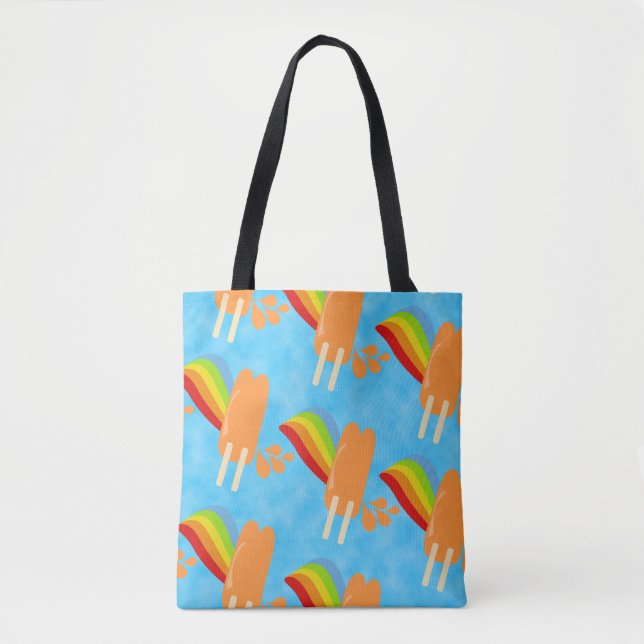 Fun Orange Frozen Pops pattern Tote Bag (Front)
