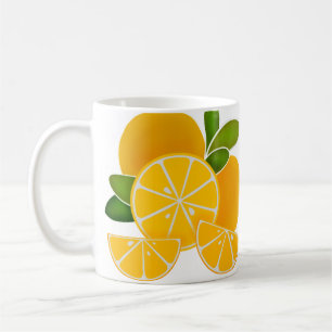 Fun oranges minimalist modern graphic coffee mug