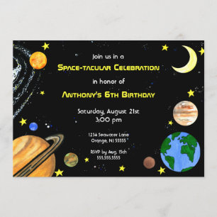 Fun Outer Space Invitation