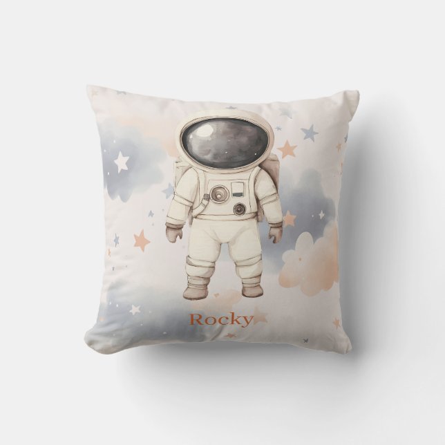 Fun Outerspace Astronaut Child's  Cushion (Front)