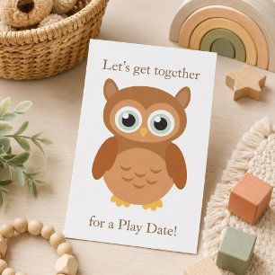 Fun Owl Playdate Calling Card