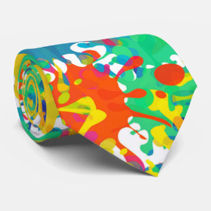 fun paint splash pattern  tie