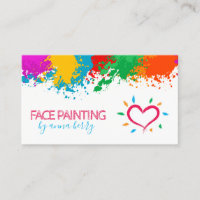 Fun Paint Splatter and Heart Face Painting
