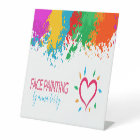 Fun Paint Splatter and Heart Face Painting