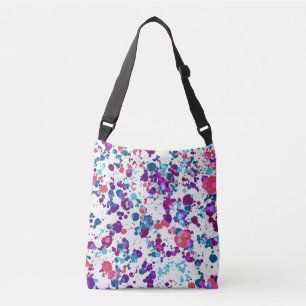 Fun Paint Splatter Crossbody Tote Bag