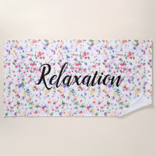 Fun Paint Splatter Relaxation Beach Towel