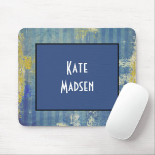 Fun Painted Denim Pattern Personalized Mouse Mat