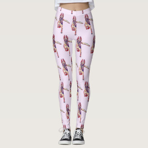 Fun Painted Running Belgian Malinois Leggings