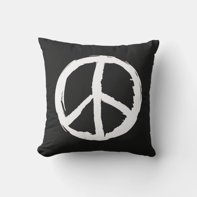 fun painterly PEACE SIGN | Cushion (Front)