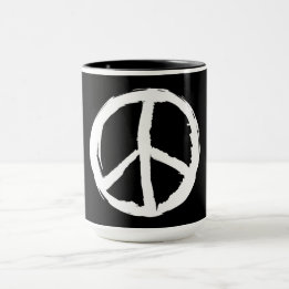 fun painterly PEACE SIGN | Mug