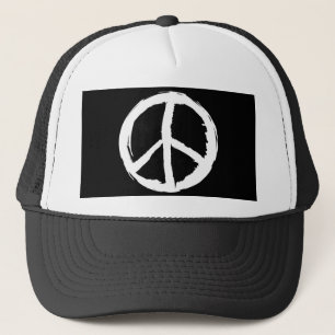 fun painterly PEACE SYMBOL   Trucker Hat