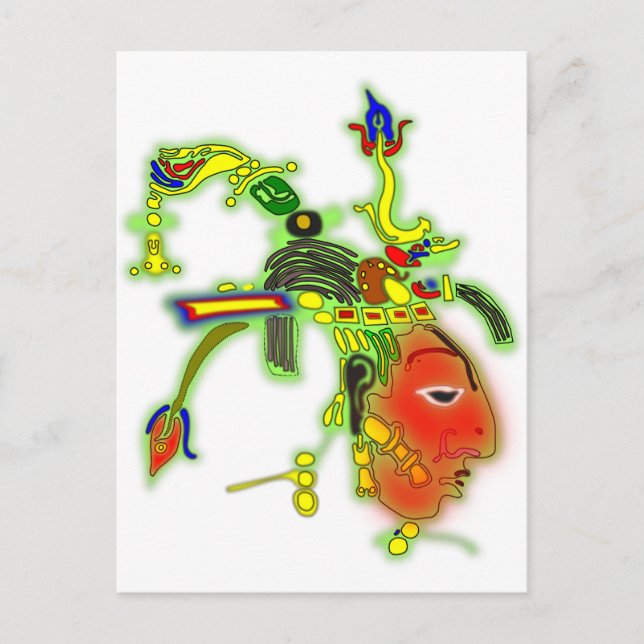 Fun  Painting Mask Tribal Face Postcard (Front)