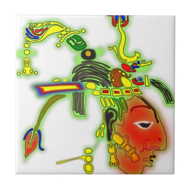 Fun  Painting Mask Tribal Face Tile (Front)