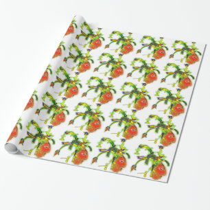 Fun  Painting Mask Tribal Face Wrapping Paper