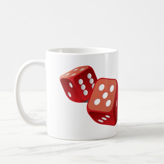 Fun Pair of Dice Coffee Mug (Left)
