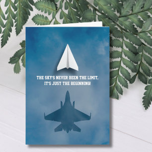 Fun Paper Aeroplane &Jet Fighter Aeroplane,Birthda Card
