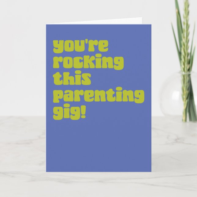 Fun Parenting Quote Congratulations New Baby  Card (Front)