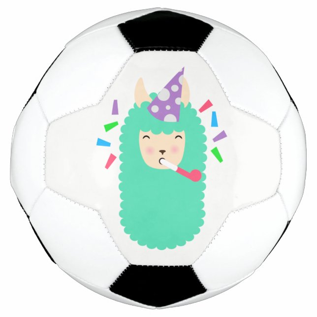 Fun Party Emoji Llama Football (Front)