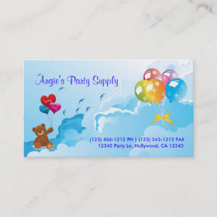 Fun Party Supplies Business Card