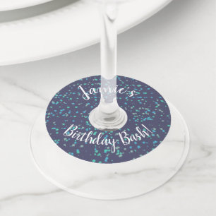 Fun Party Template Wine Glass Tag