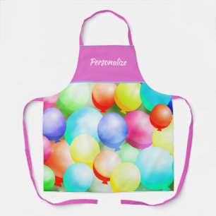 Fun Party Time Colourful Birthday Balloons Apron